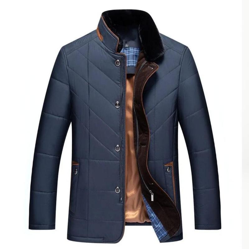 Men's Winter Jacket Stand Collar Warm Lightweight Layering