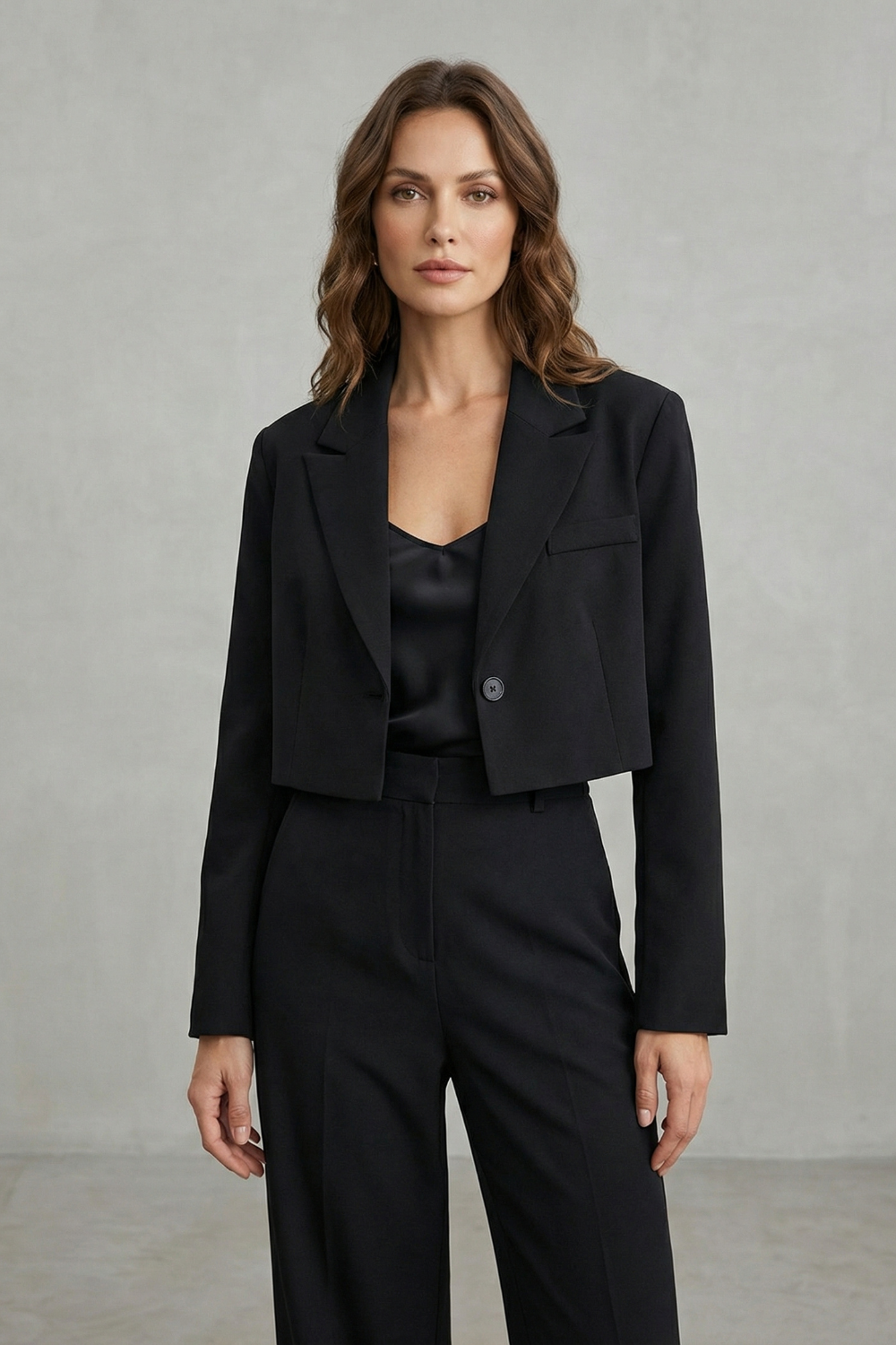 Lapel Long Sleeve Blazer