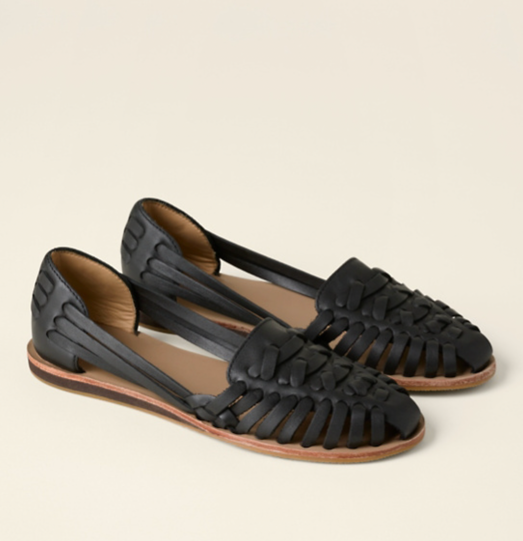 Woven Sandals Flat Slip On Closed Front