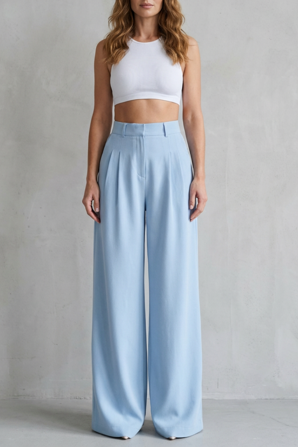 Wide-Leg Tailored Trousers