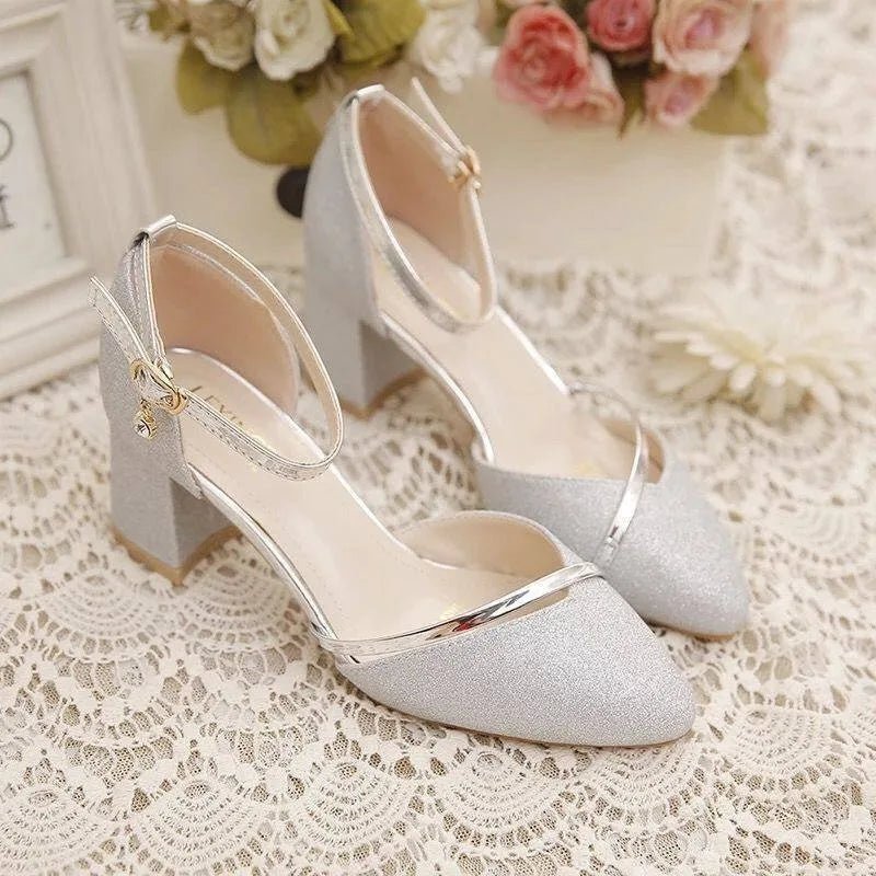 Block Heel Shoes Ankle Strap Formal Everyday