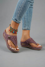 Walking Sandals Wide Fit Wedge Toe Post