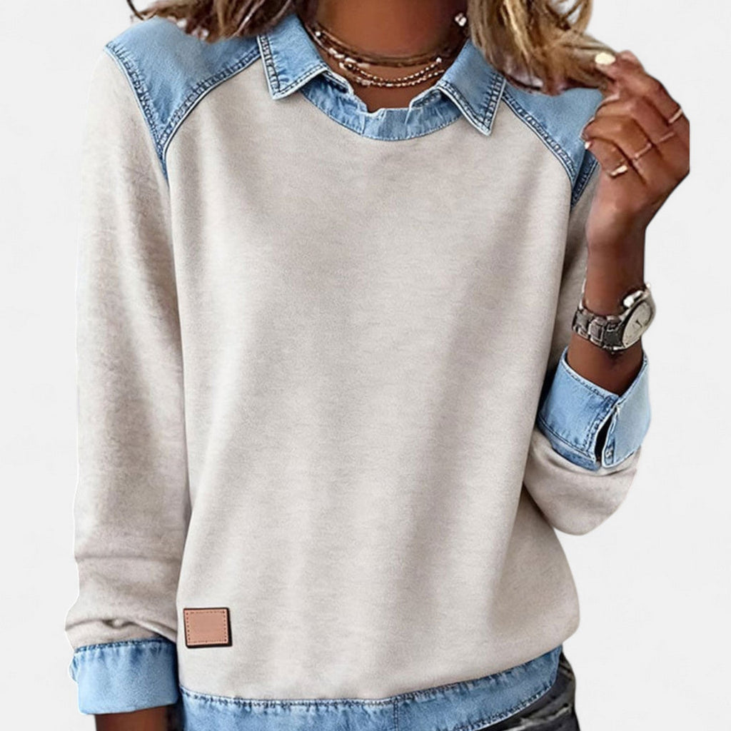 Long Sleeve Knit Top Slim Fit Round Neck Minimalist