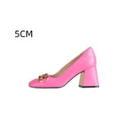 Retro High Heels Buckle Strap Pointed Toe Formal