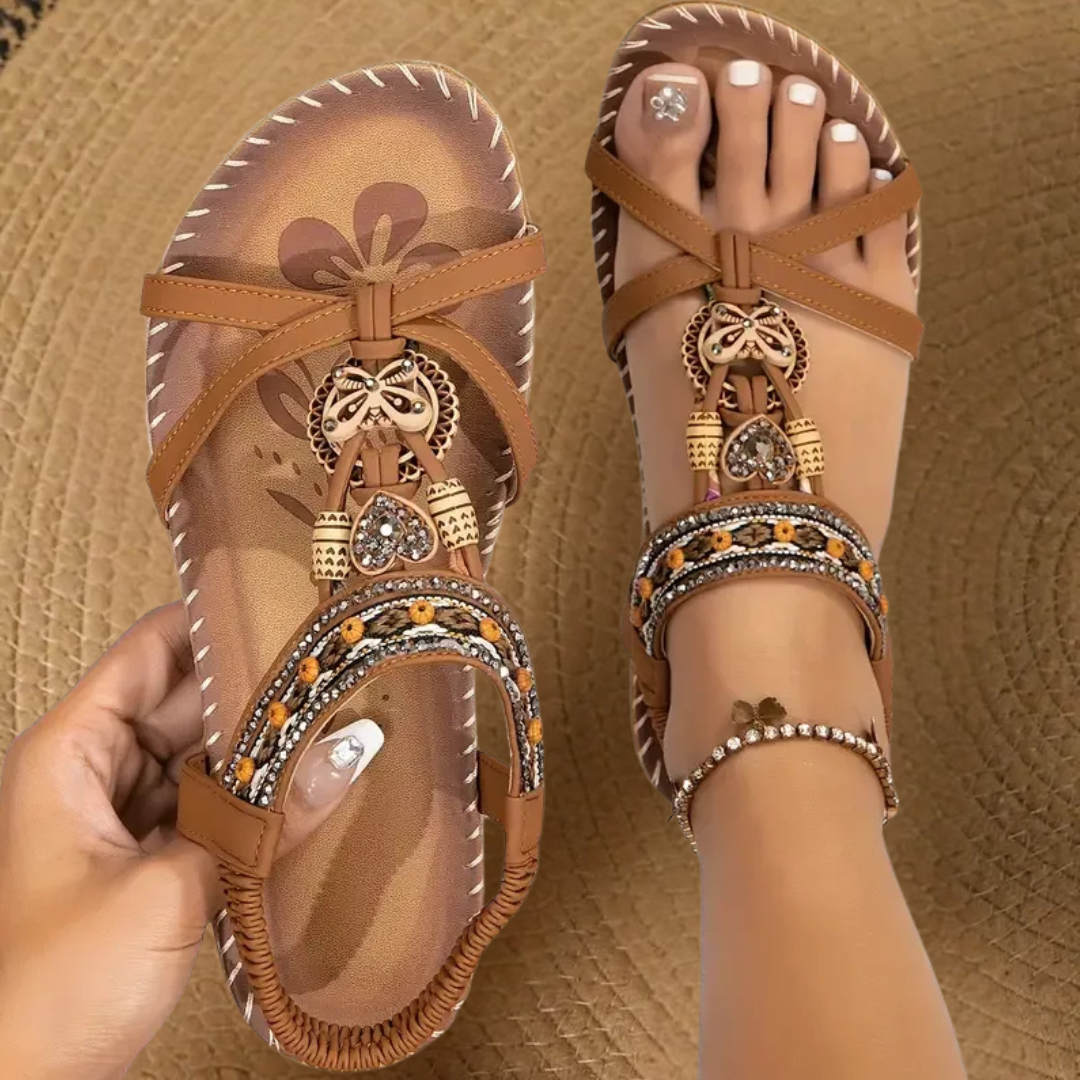 Orthopedic Sandals Flat T-Strap Summer Elastic