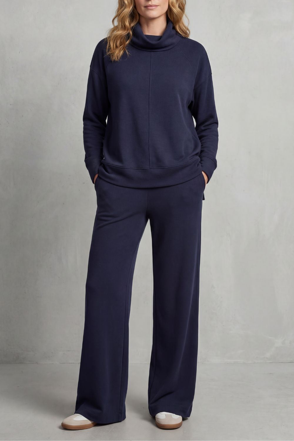 Relaxed Wide-Leg Two-Piece Lounge Set