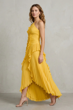 One Shoulder One-Shoulder Midi Dress