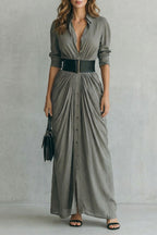 Belted Maxi Shirt Dress (includes Belt)