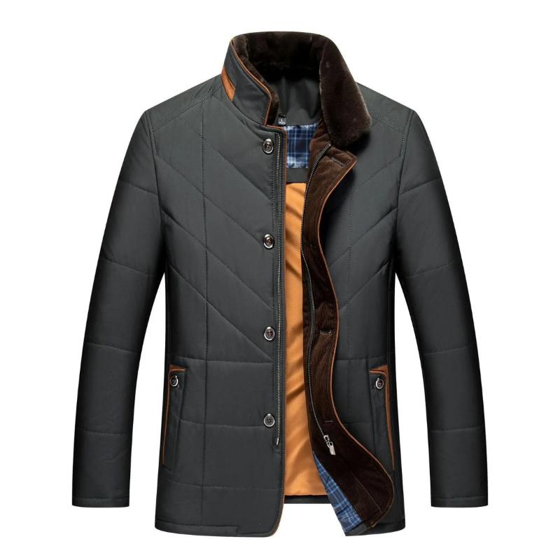 Men's Winter Jacket Stand Collar Warm Lightweight Layering