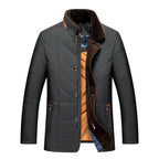 Men's Winter Jacket Stand Collar Warm Lightweight Layering