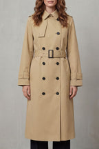 Knee Length Double-Breasted Trench Coat