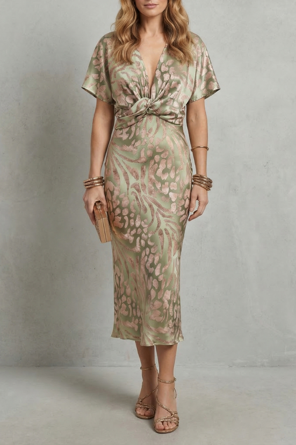 V Neck Maxi Dress