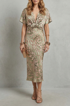 V Neck Maxi Dress