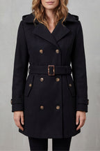 Tailored Hooded Trench Coat