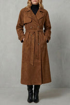 Suede Trench Coat