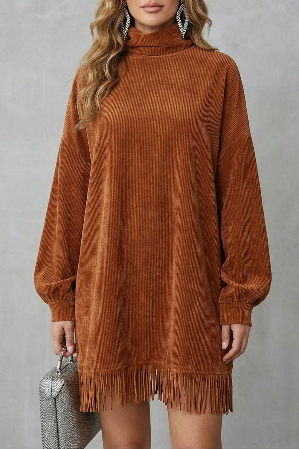 Oversized Turtleneck Mini Dress