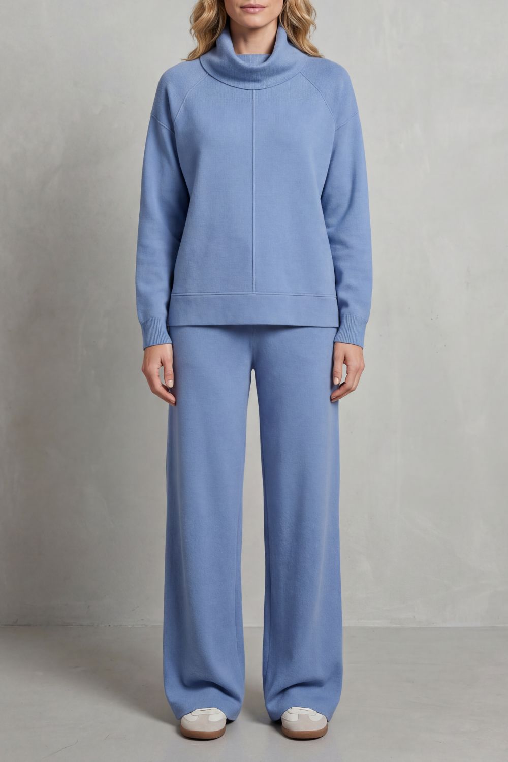 Relaxed Wide-Leg Two-Piece Lounge Set