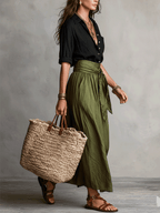 Boho Flowy Skirt Top Two-Piece Co-Ord Set