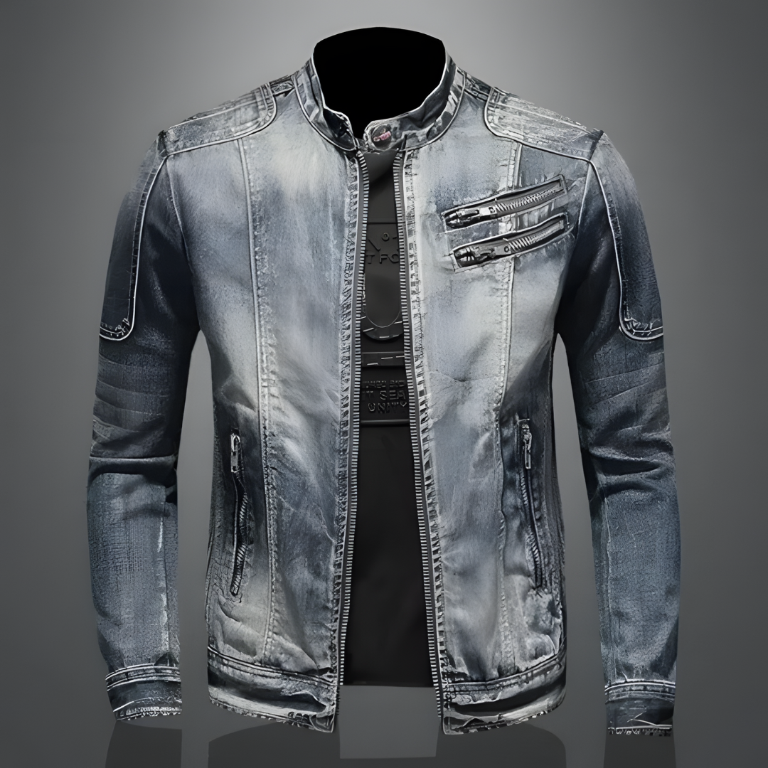 Men's Retro Denim Jacket Vintage Rugged Refined Classic