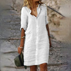 Cotton Linen Dress Casual Breathable Everyday
