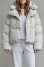 Oversized Zip Cropped Puffer Jacket