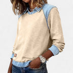 Long Sleeve Knit Top Slim Fit Round Neck Minimalist