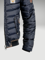 Men's Quilted Jacket Luxe Padded Zip Up Winter Elegant