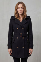 Tailored Hooded Trench Coat