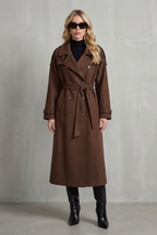Oversized Wool Trench Coat