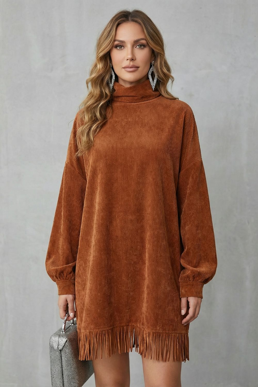 Oversized Turtleneck Mini Dress