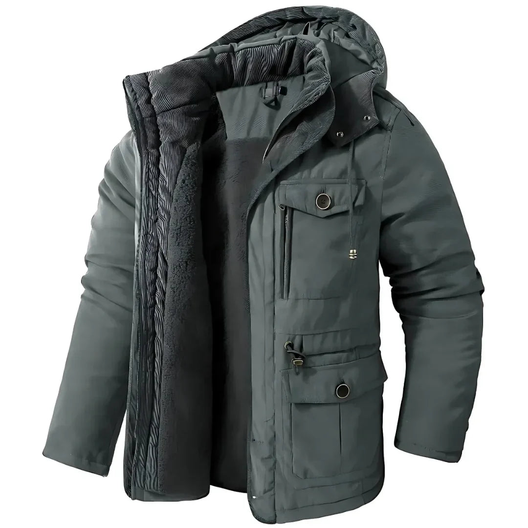 Men's Winter Jacket Waterproof Windproof Fleece Lined Warm