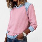 Long Sleeve Knit Top Slim Fit Round Neck Minimalist