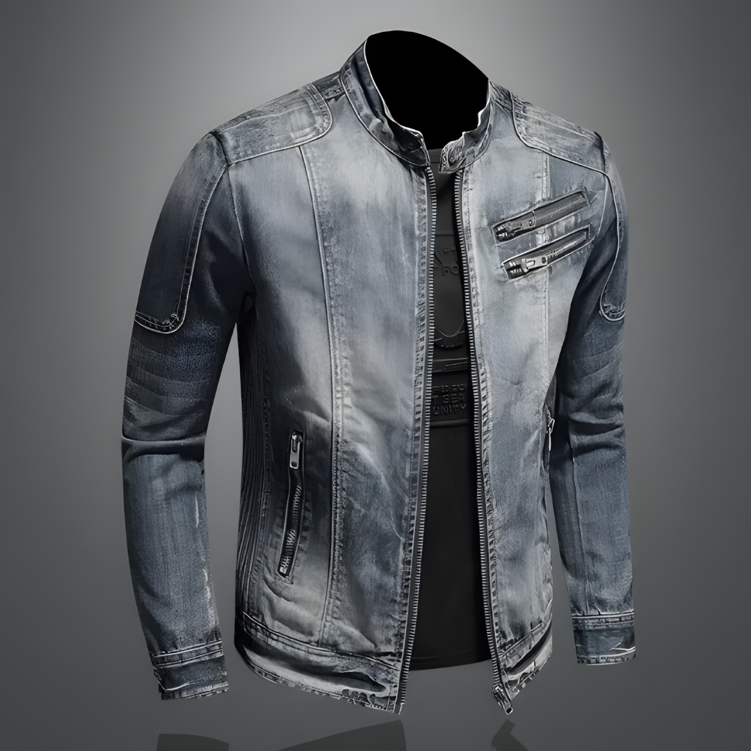 Men's Retro Denim Jacket Vintage Rugged Refined Classic