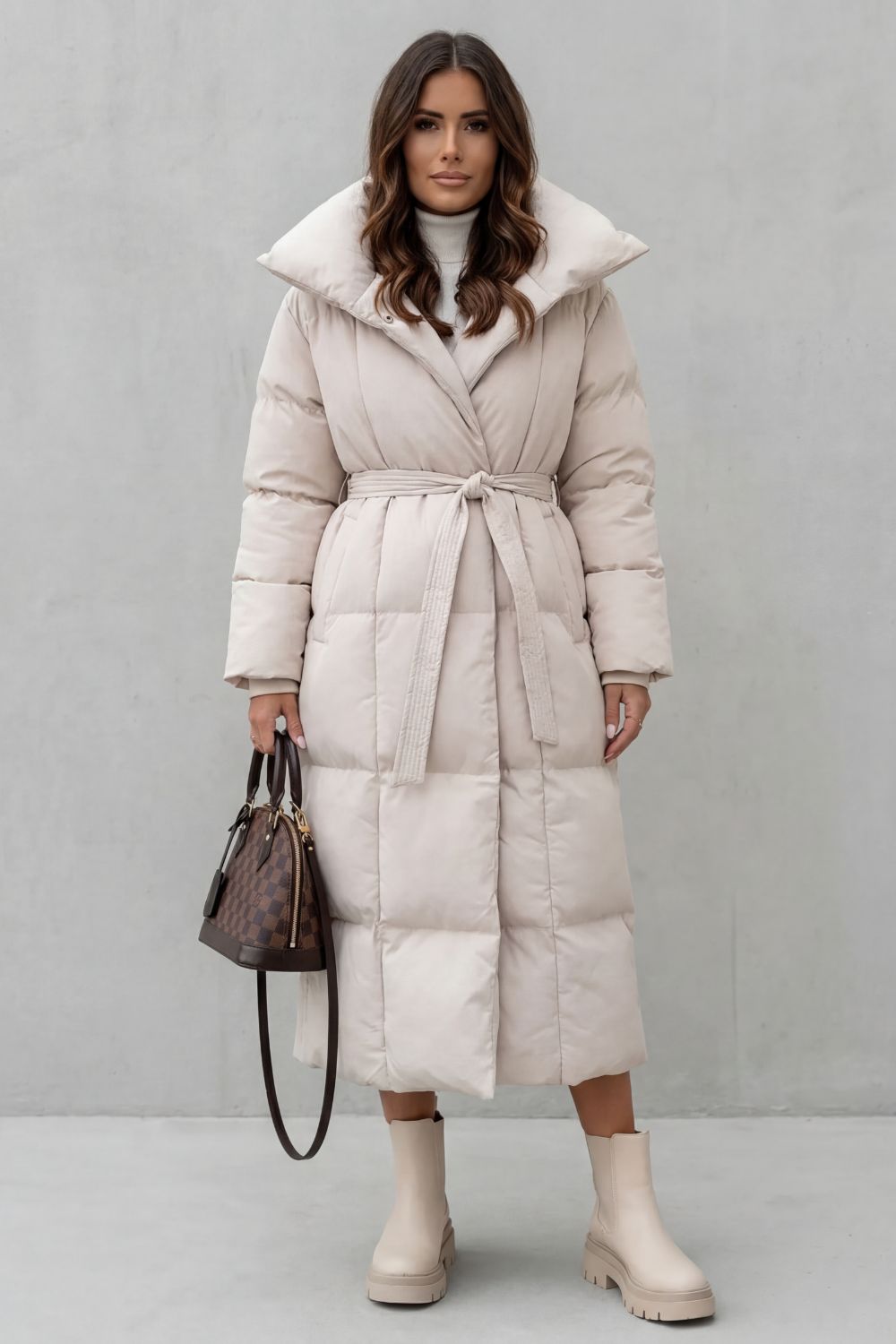 Oversized Belted Long Padded Puffer Coat
