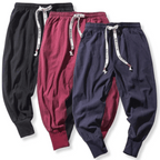 Japan Style Casual Trousers Cotton Blend Relaxed