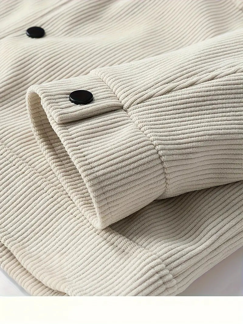Men's Shirt Jacket Pockets Textured Refined Timeless