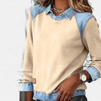 Long Sleeve Knit Top Slim Fit Round Neck Minimalist