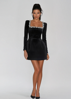 Azzoura — Velvet Mini with a Subtle Sheen for a Chic Look