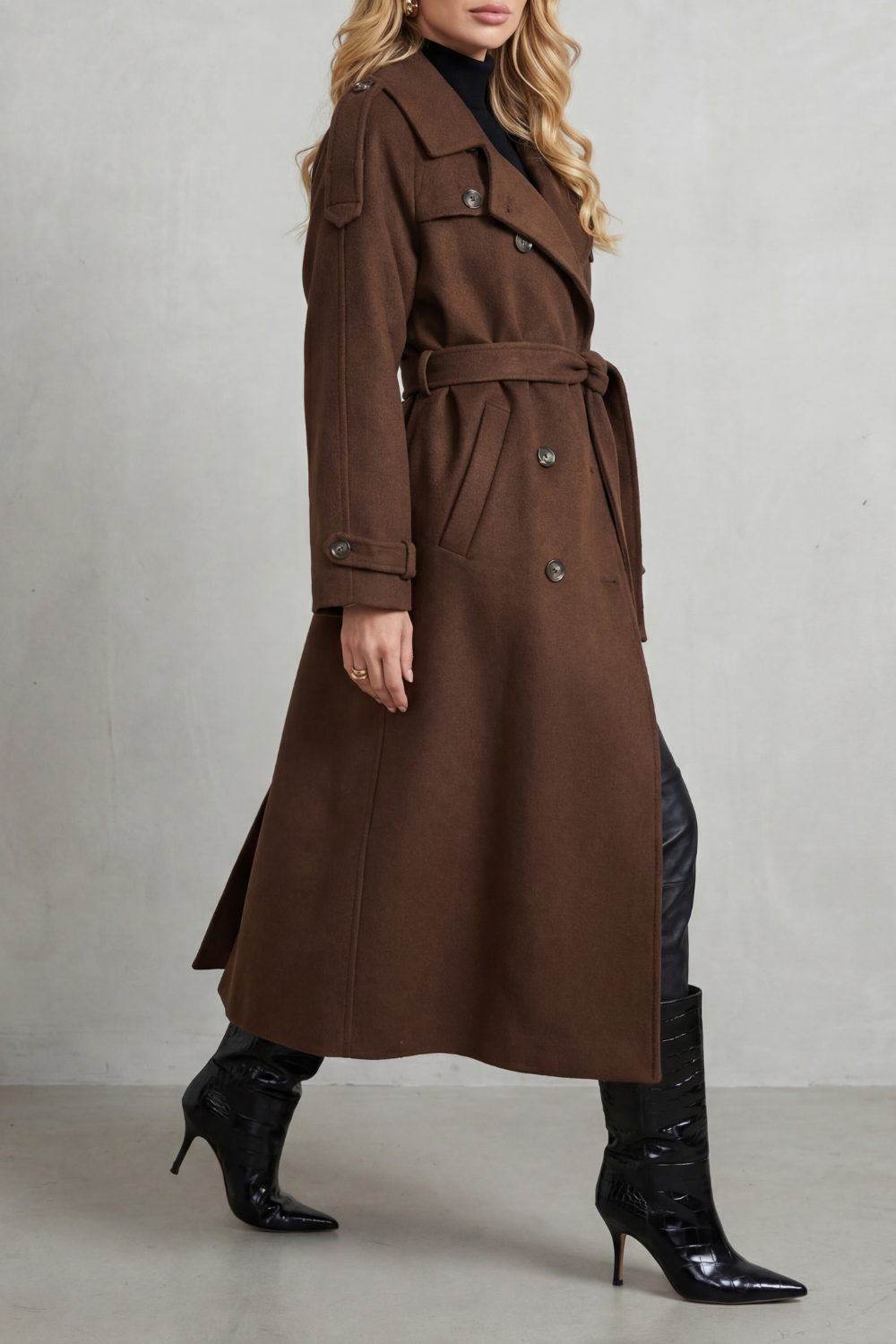 Oversized Wool Trench Coat