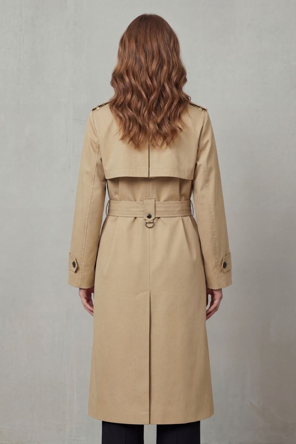 Knee Length Double-Breasted Trench Coat