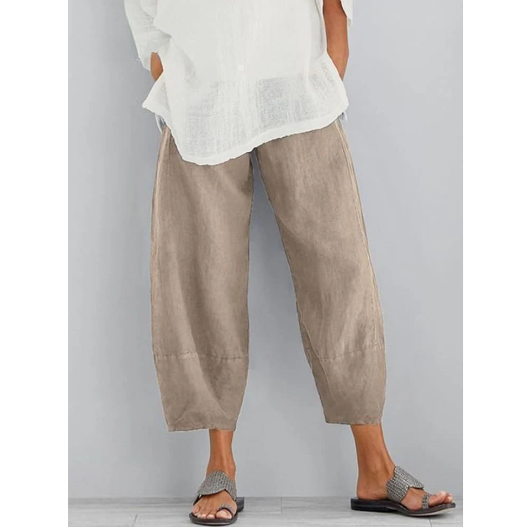 Linen Leisure Trousers Casual Relaxed Comfortable