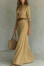 Wrap Belted Maxi Dress