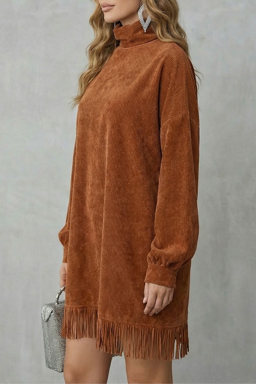 Oversized Turtleneck Mini Dress