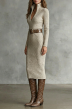 Long Sleeve Knit Midi Dress