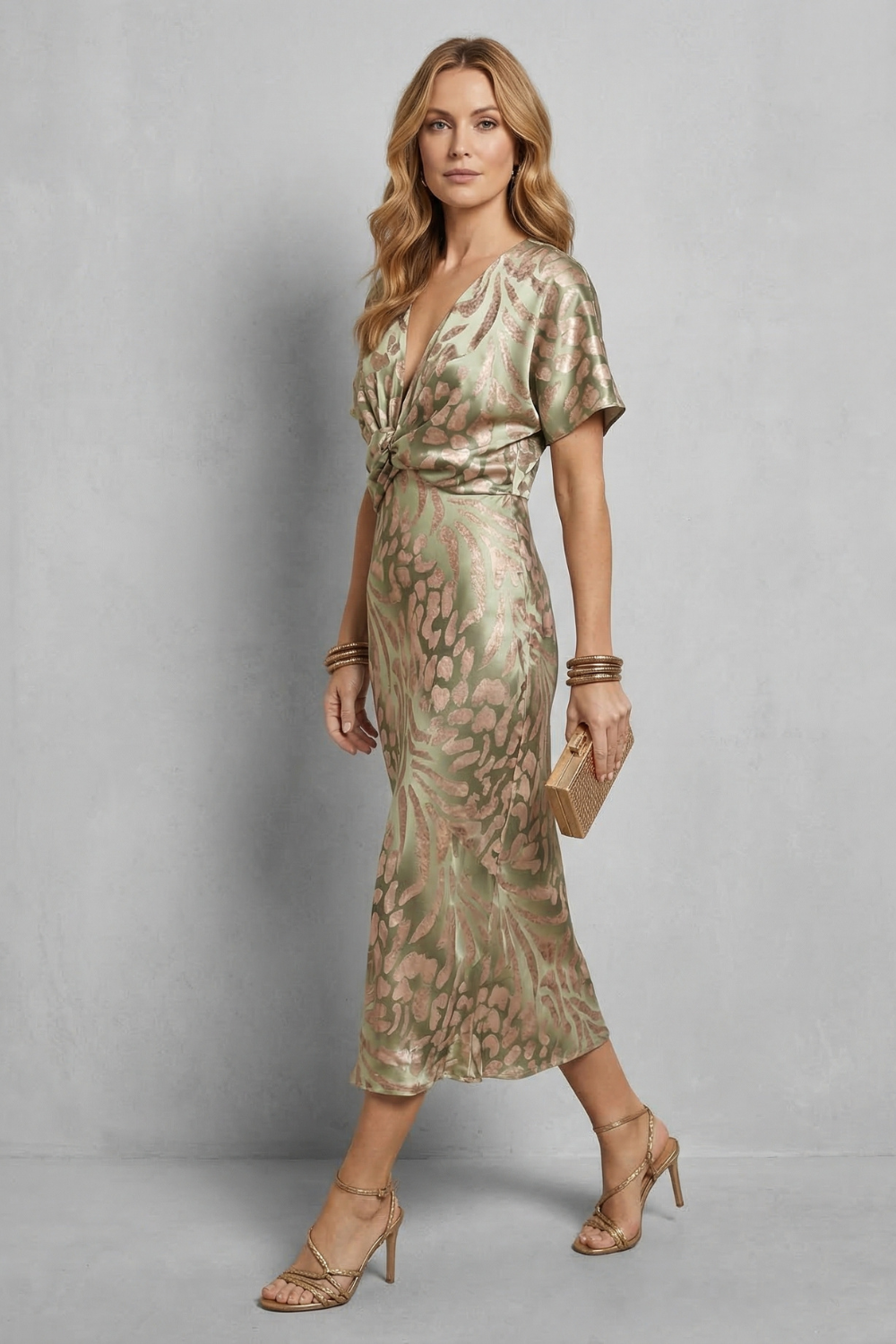 V Neck Maxi Dress