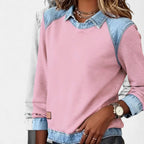 Long Sleeve Knit Top Slim Fit Round Neck Minimalist