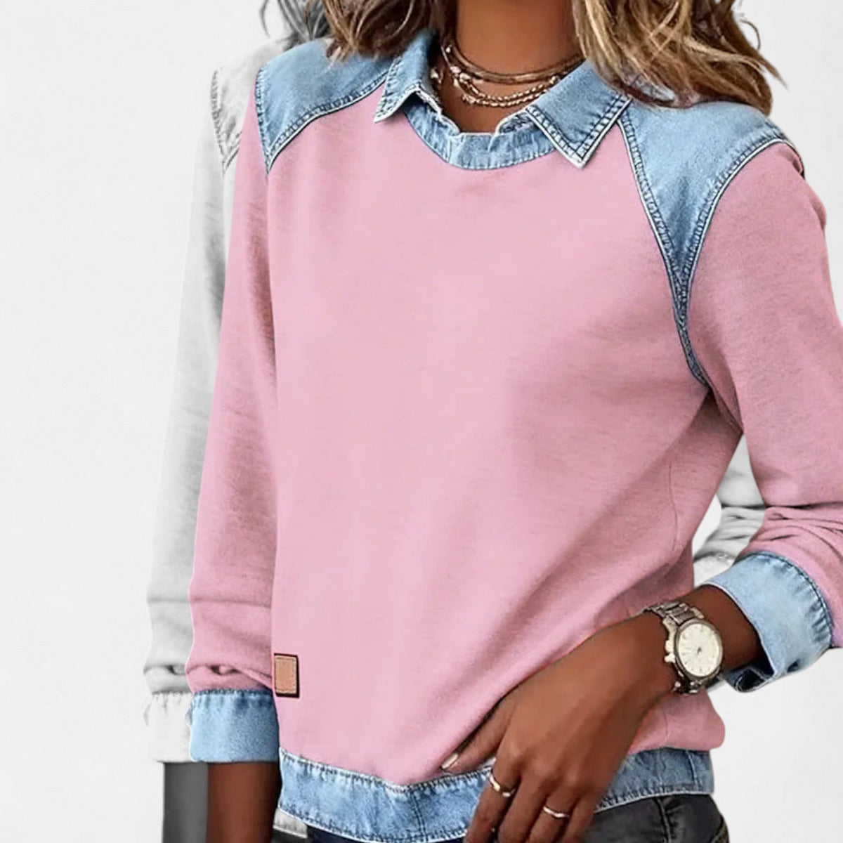 Long Sleeve Knit Top Slim Fit Round Neck Minimalist