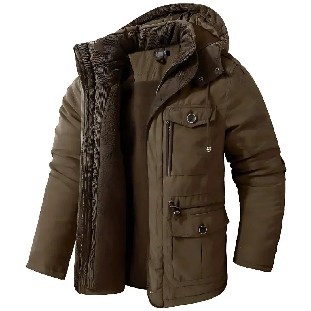 Men's Winter Jacket Waterproof Windproof Fleece Lined Warm