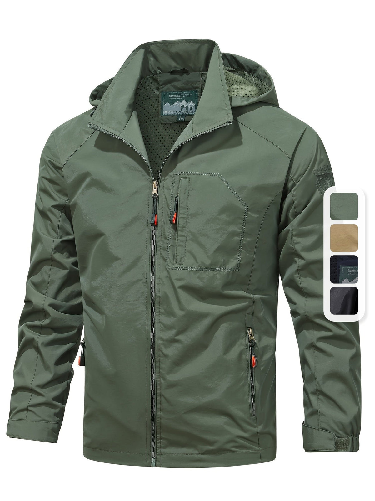Men's Lightweight Jacket Packable Water Repellent Nylon