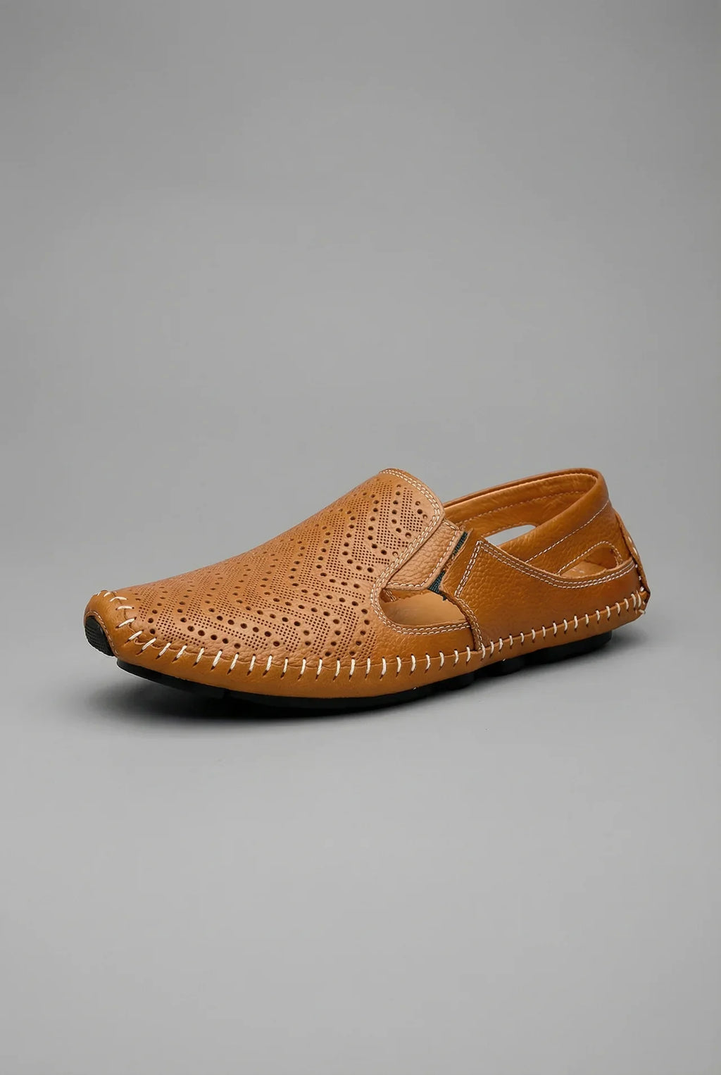 Mens Slip On Loafers Breathable Perforated Casual